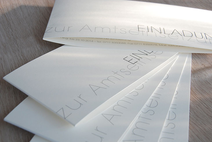 Tanja Wuertele, Design, Print, Einladung Amtseinsetzung2