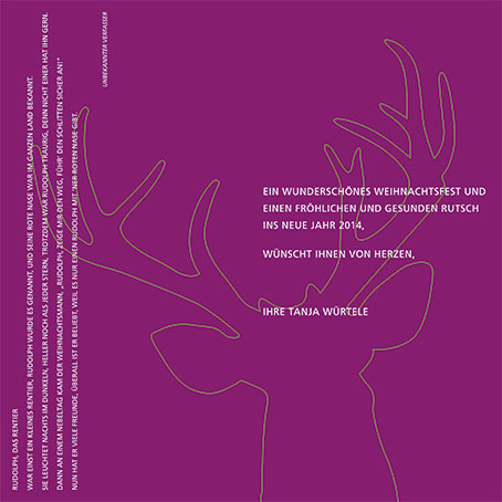 Tanja Würtele, Design - Weihnachtskarte 2013