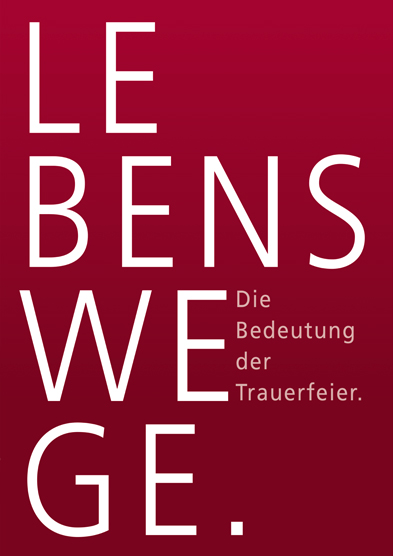 Tanja Wuertele, Design, Print, Goelz-Bestattungen, Schaufenstergestaltung, Lebenswege