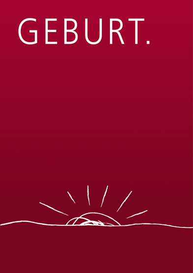 Tanja Wuertele, Design, Print, Goelz-Bestattungen, Schaufenstergestaltung, Geburt