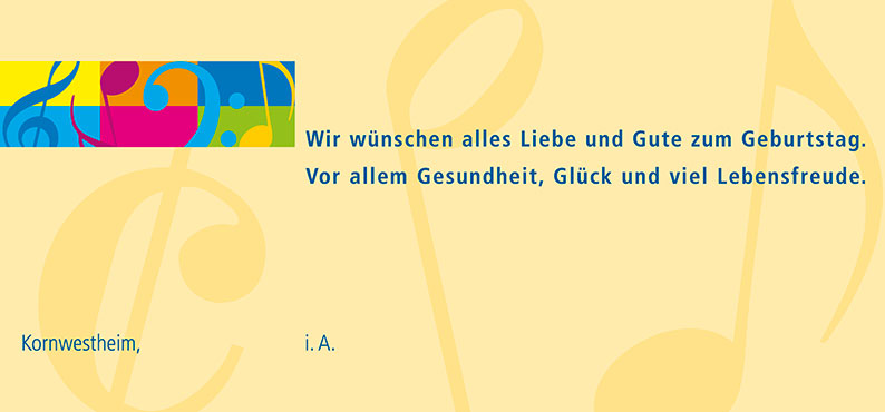 Tanja Wuertele, Design, Print, Staedtische Orchester Kornwestheim, Glueckwunschkarte, Rückseite
