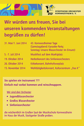 Tanja Würtele, Design - Rückseite Flyer Musikfest Tanja Würtele, Design - Rückseite Flyer Musikfest